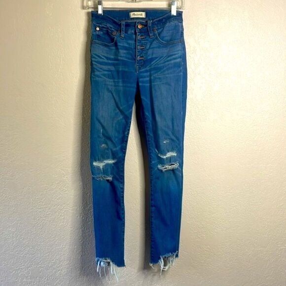 Madewell cali Demi boot distressed jeans - Picture 1 of 7